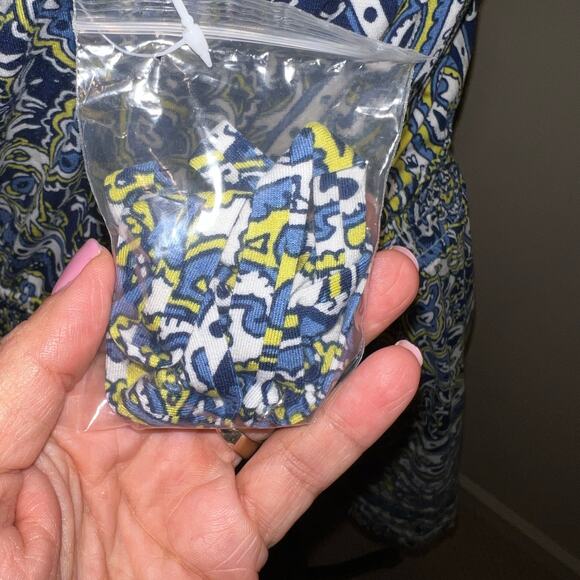 Soma Strapless Shorts Romper Plaza Paisley Indigo Optional Straps Size S - Picture 6 of 12